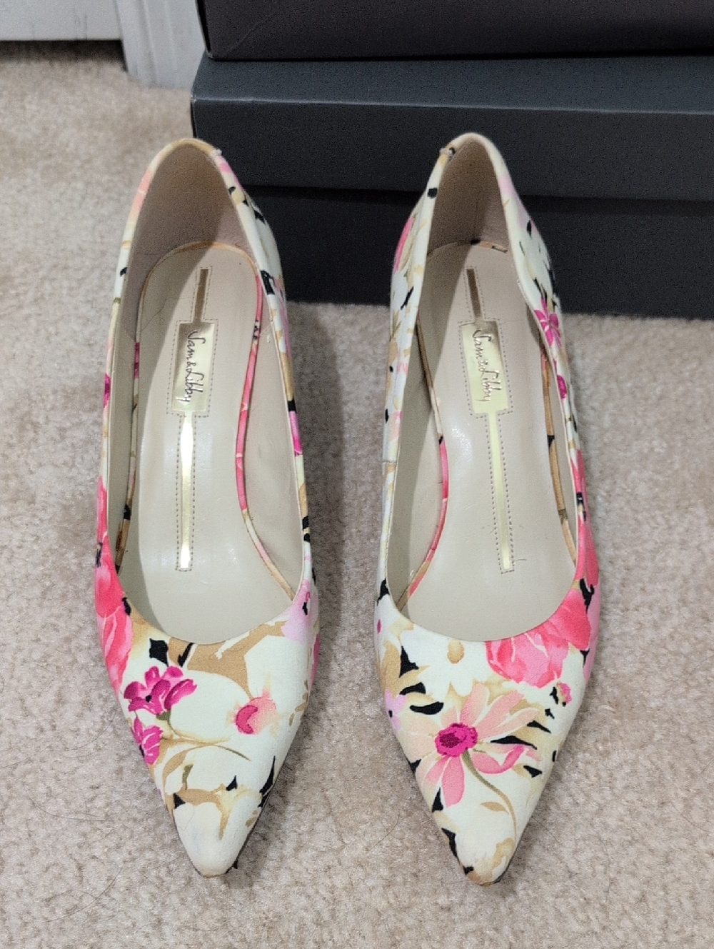 Sam And Libby Pink Flowered Pumps